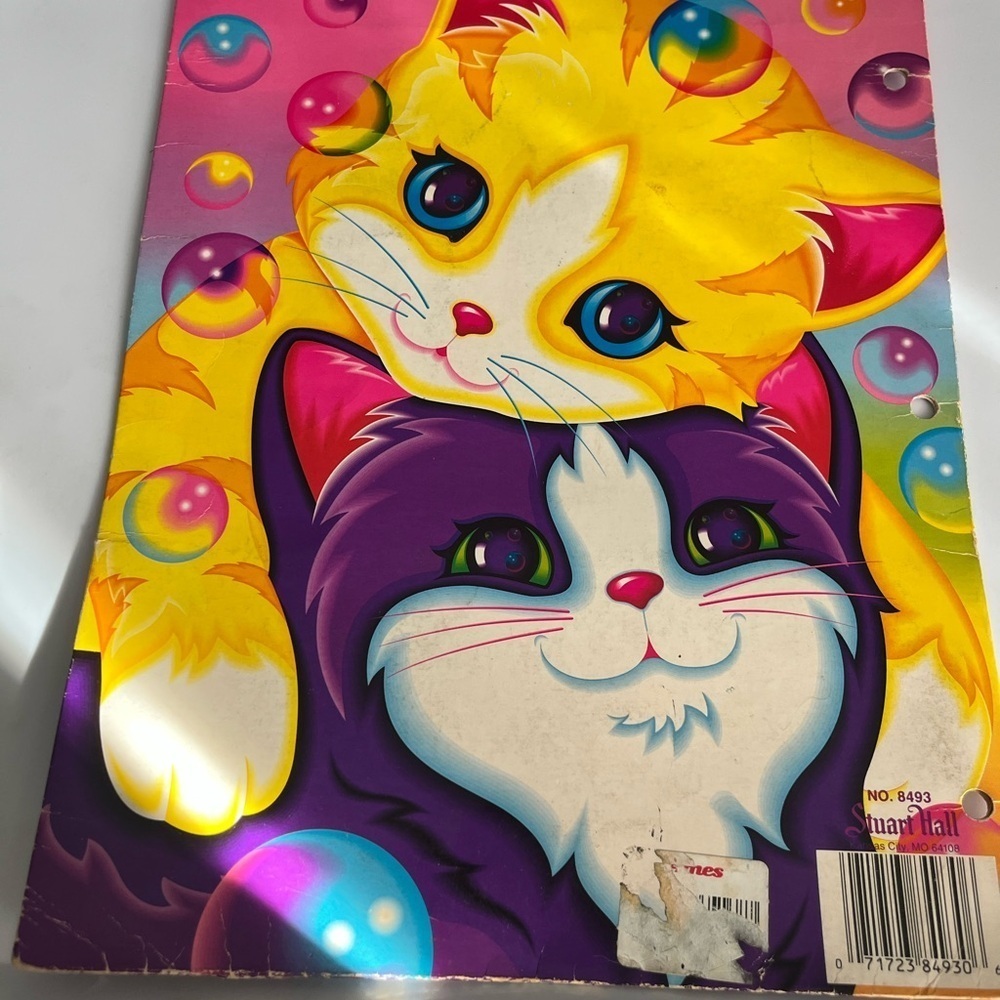Fantastic World Lisa Frank RARE Bubble Kittens Cats Vintage Folder Portfolio - Picture 5 of 5